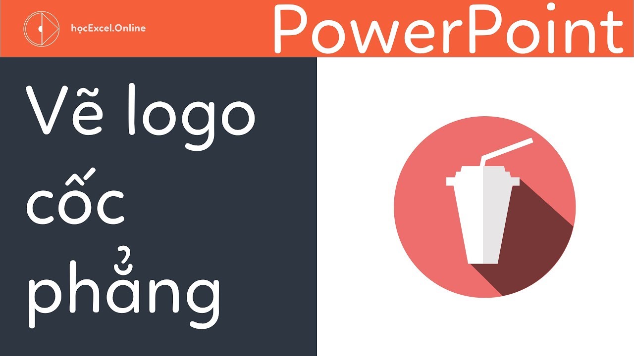 Cách vẽ logo cốc trong PowerPoint