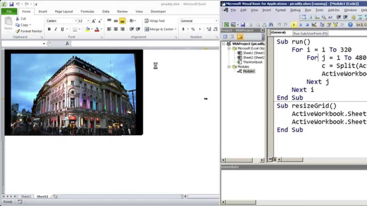 [Excel Hack] Piccadilly Circus Artwork