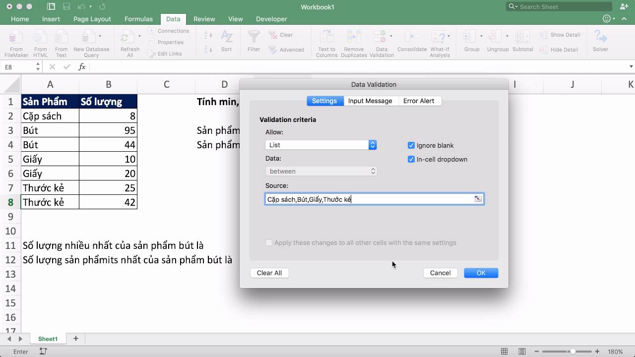 Học Excel Cơ Bản | 83 Tính min max theo điều kiện