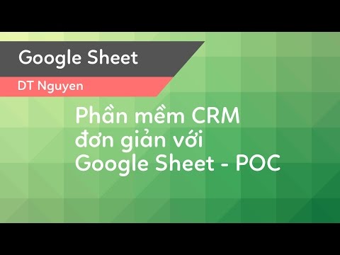 Phần mềm CRM trong Google sheet   POC