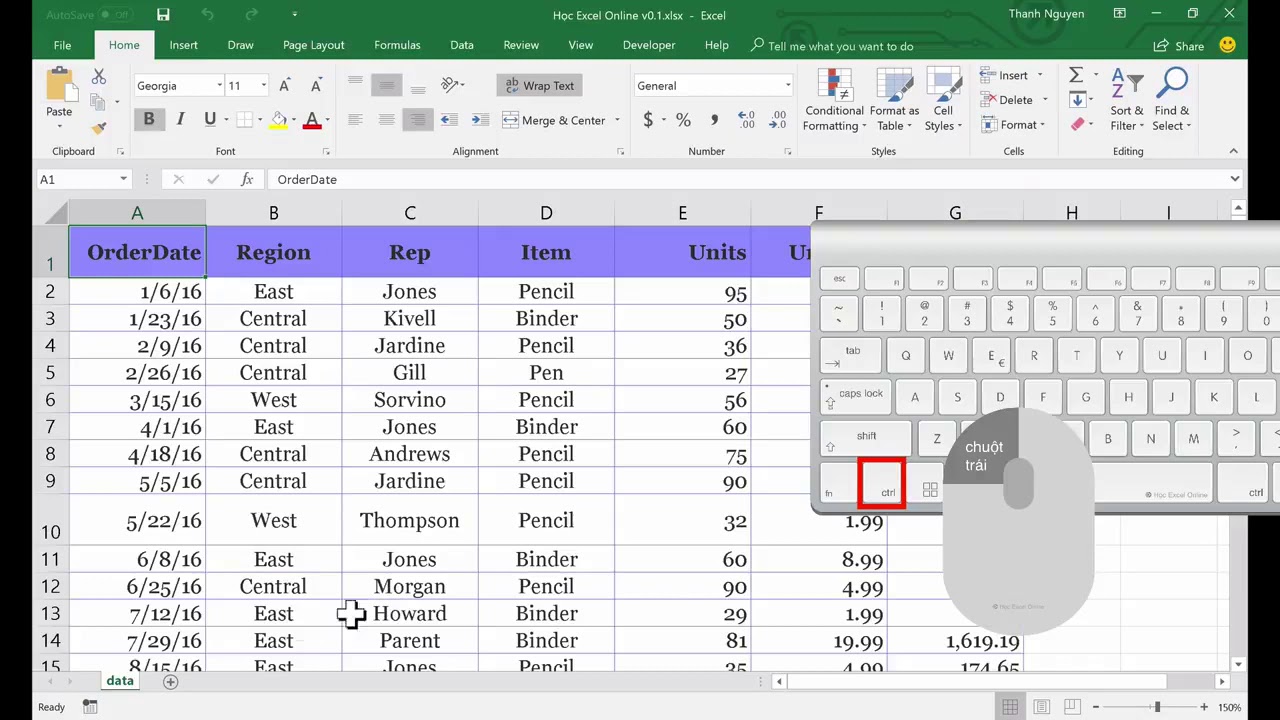 Sao chép bảng tính trong cùng một tài liệu Excel nhanh nhất