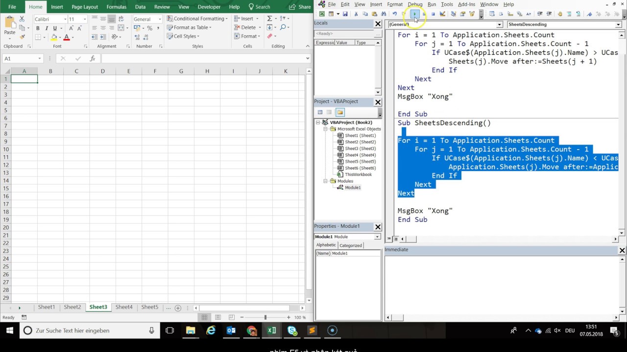 Sắp xếp bảng tính trong Excel theo thứ tự từ A tới Z hoặc Z - A