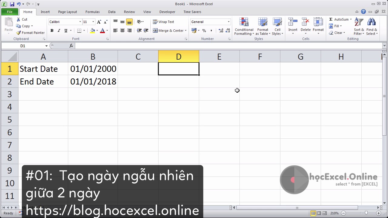 Tạo chuỗi ngày ngẫu nhiên giữa 2 ngày