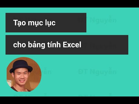 Tạo mục lục cập nhật tự động cho tên bảng tính Excel