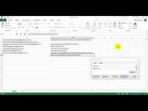 Excel ứng dụng: Tách số điện thoại, email từ facebook